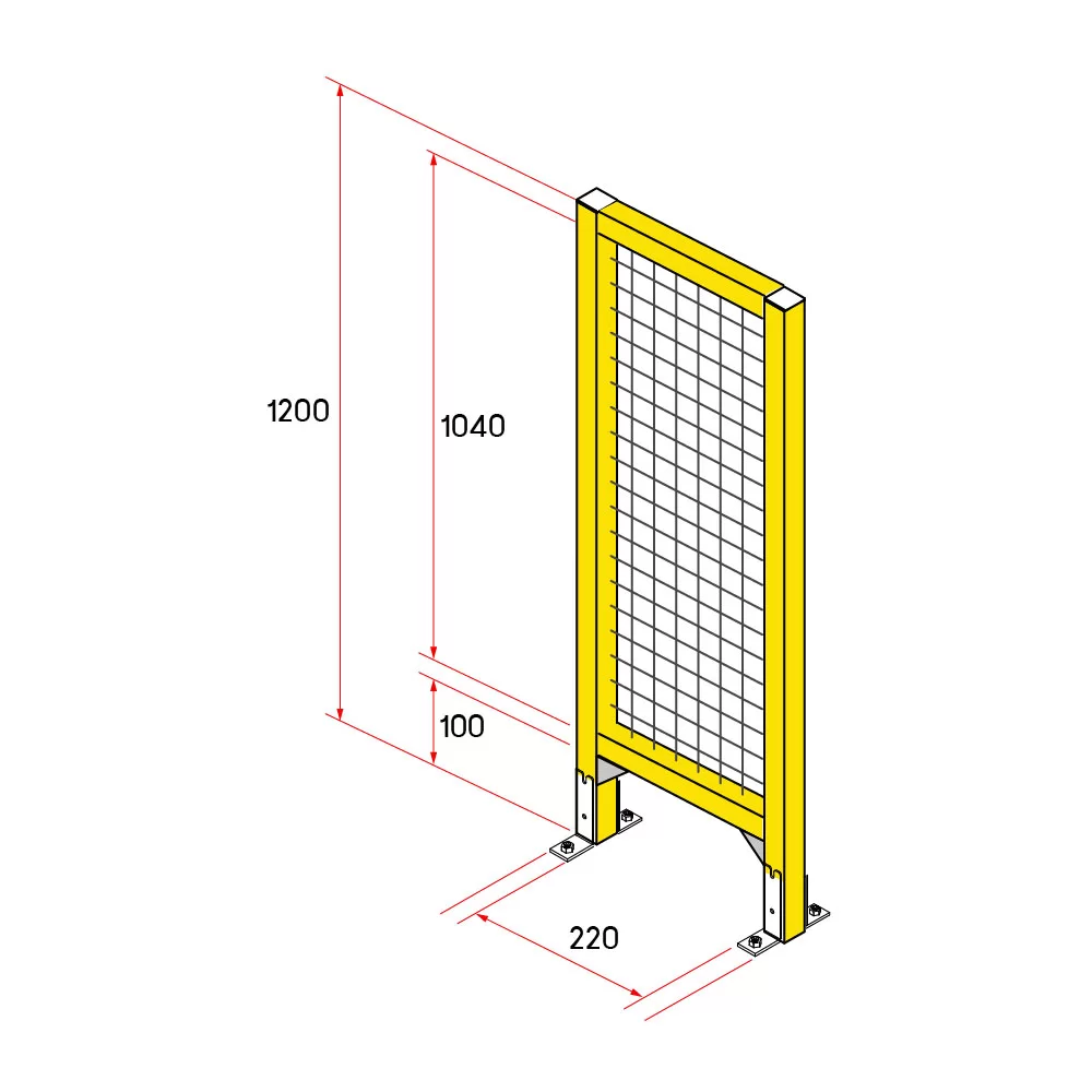 รั้วนิรภัยอลูมิเนียม ขนาด 0.25x1.2 เมตร