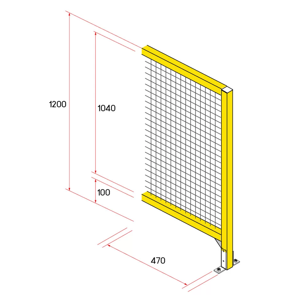 รั้วนิรภัยอลูมิเนียม ขนาด 0.5x1.2 เมตร