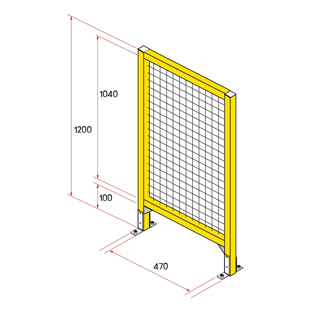รั้วนิรภัยอลูมิเนียม ขนาด 0.5x1.2 เมตร