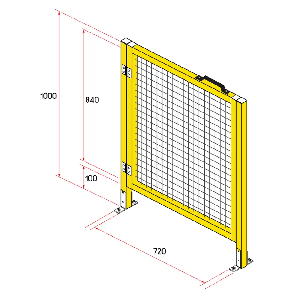 ประตูสวิงรั้วนิรภัยอลูมิเนียม ความสูง 1 เมตร
