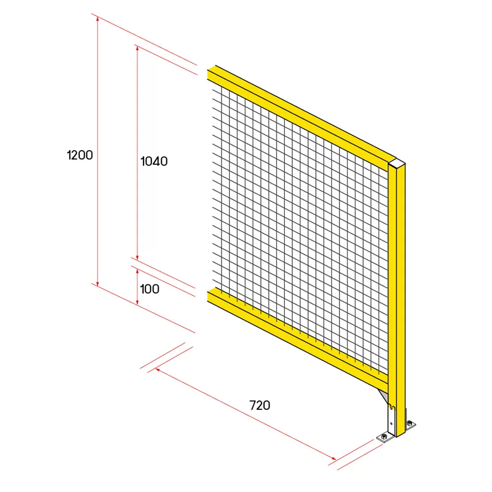 รั้วนิรภัยอลูมิเนียม ขนาด 0.75x1.2 เมตร