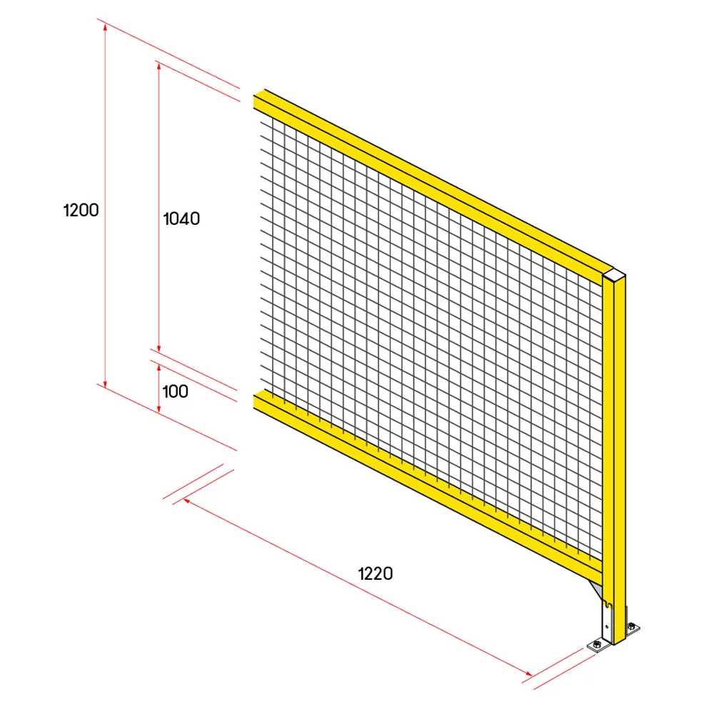 รั้วนิรภัยอลูมิเนียม ขนาด 1.25x1.2 เมตร