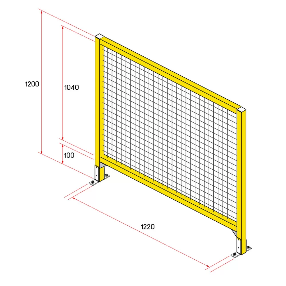 รั้วนิรภัยอลูมิเนียม ขนาด 1.25x1.2 เมตร