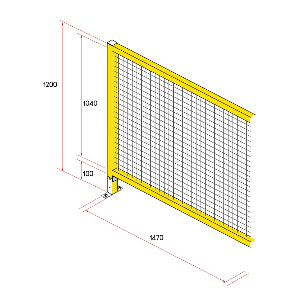 รั้วนิรภัยอลูมิเนียม ขนาด 1.5x1.2 เมตร