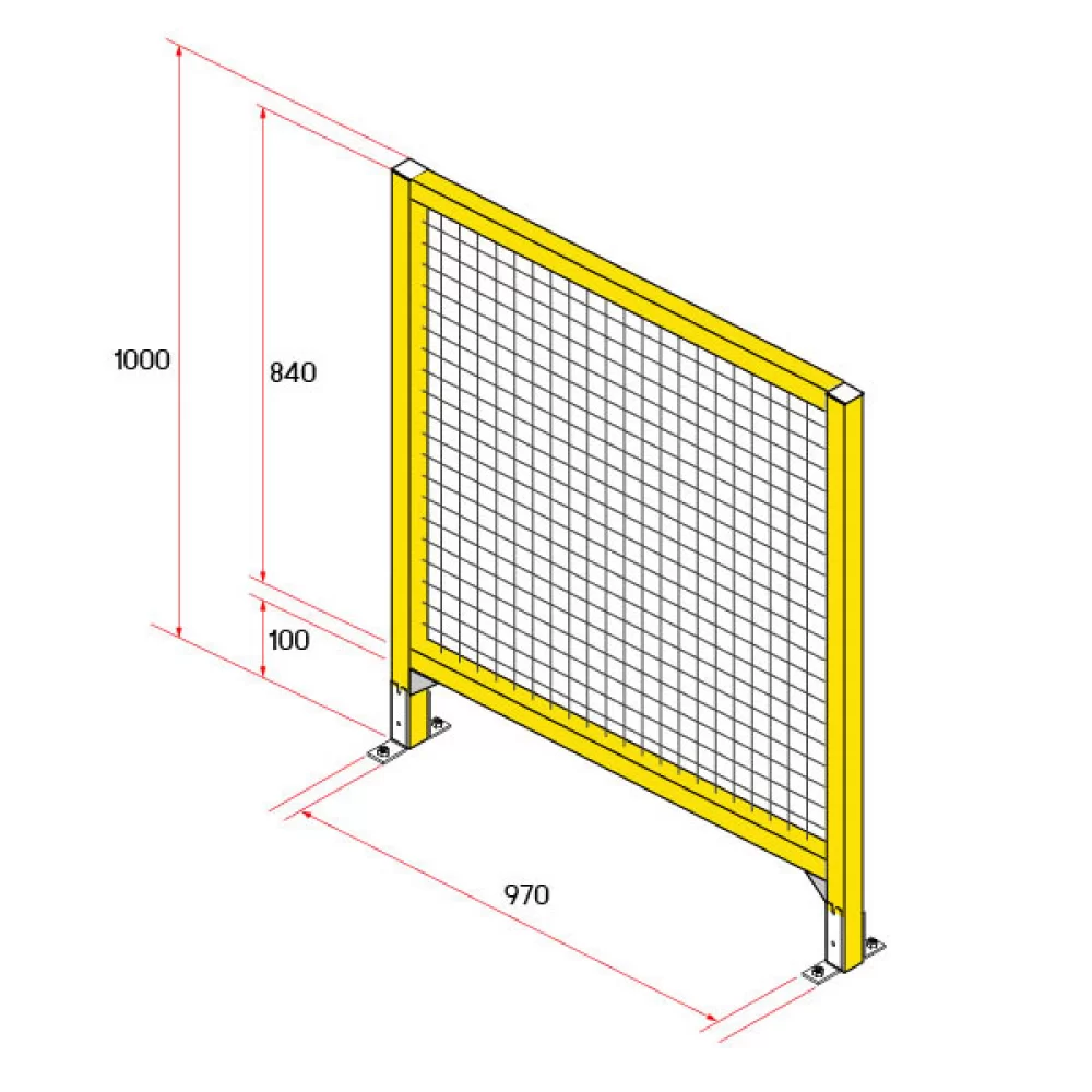รั้วนิรภัย Heavy Duty ขนาด 1x1 เมตร