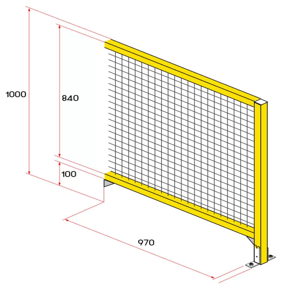 รั้วนิรภัย Heavy Duty ขนาด 1x1 เมตร