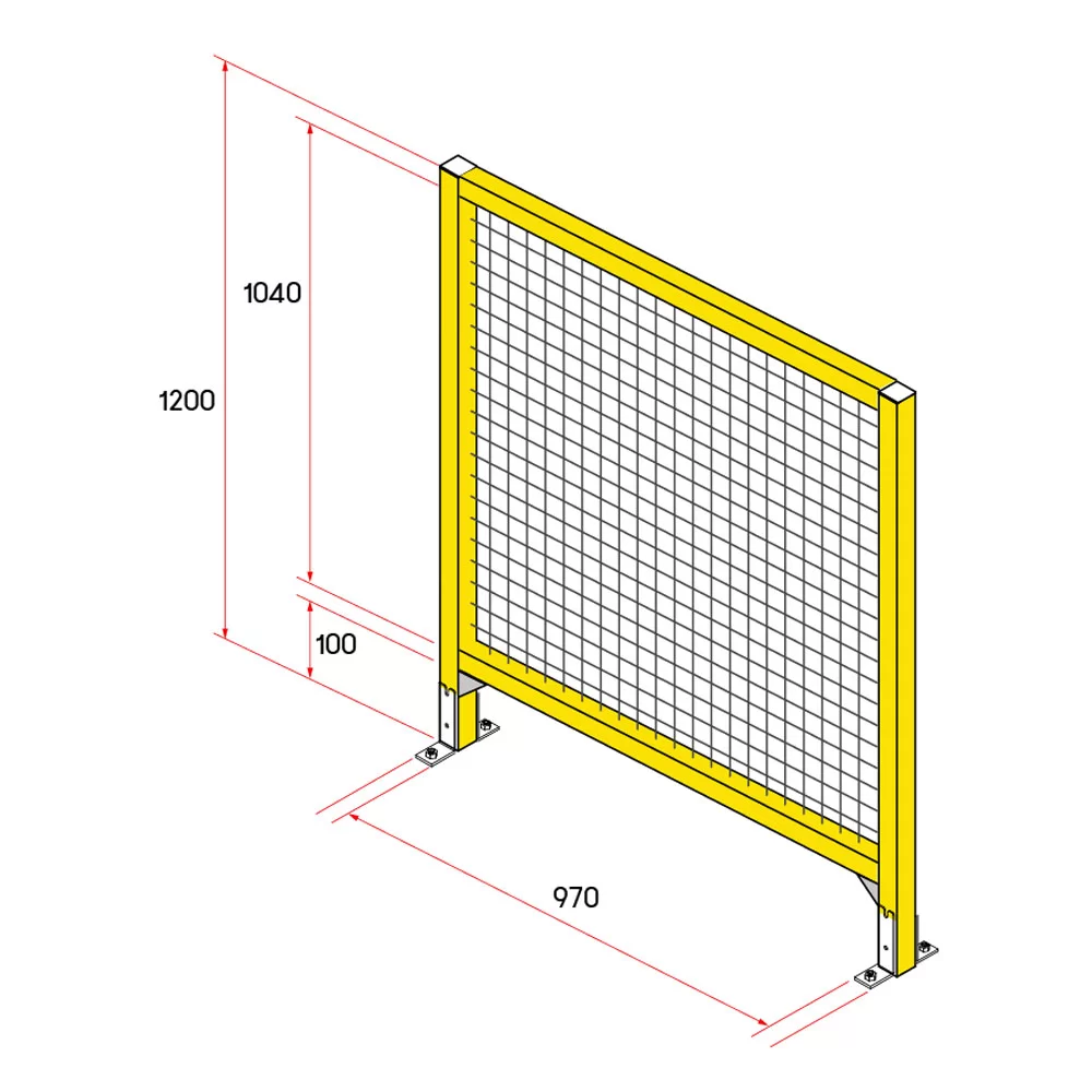 รั้วนิรภัยอลูมิเนียม ขนาด 1x1.2 เมตร