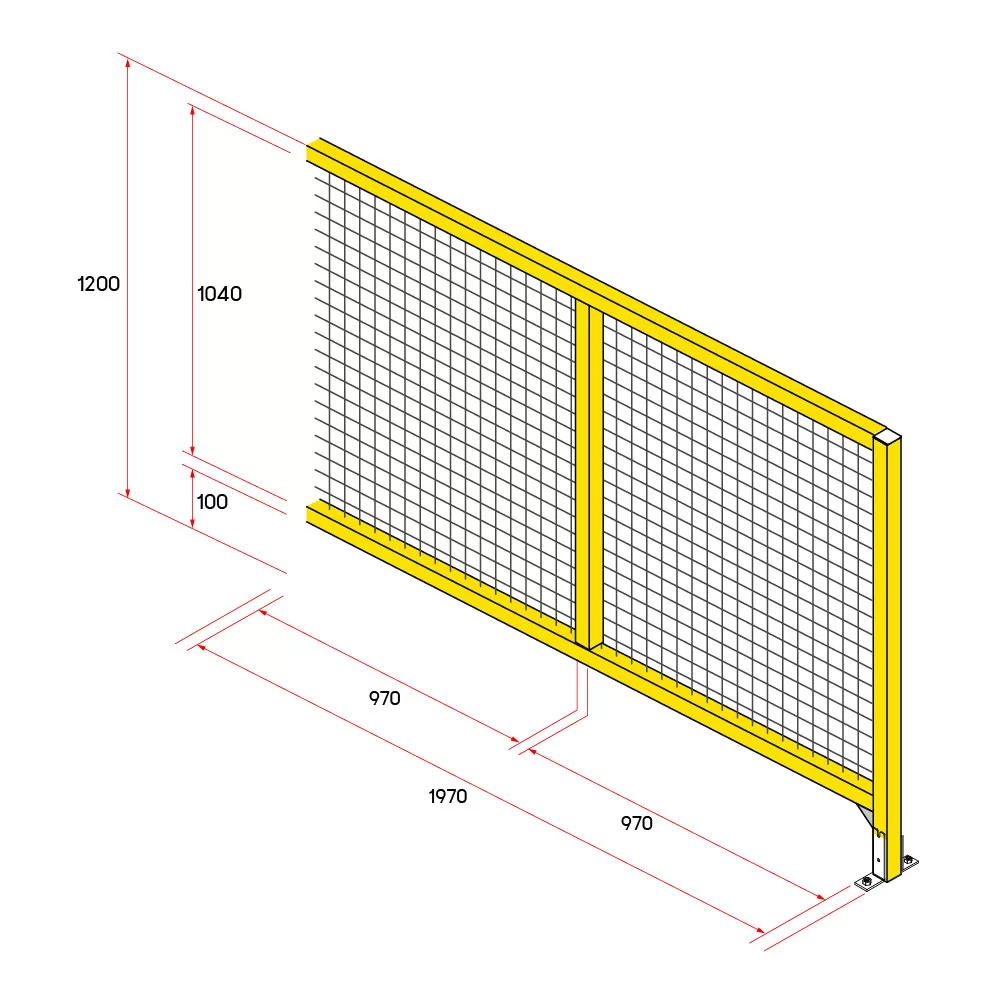 รั้วนิรภัยอลูมิเนียม ขนาด 2x1.2 เมตร