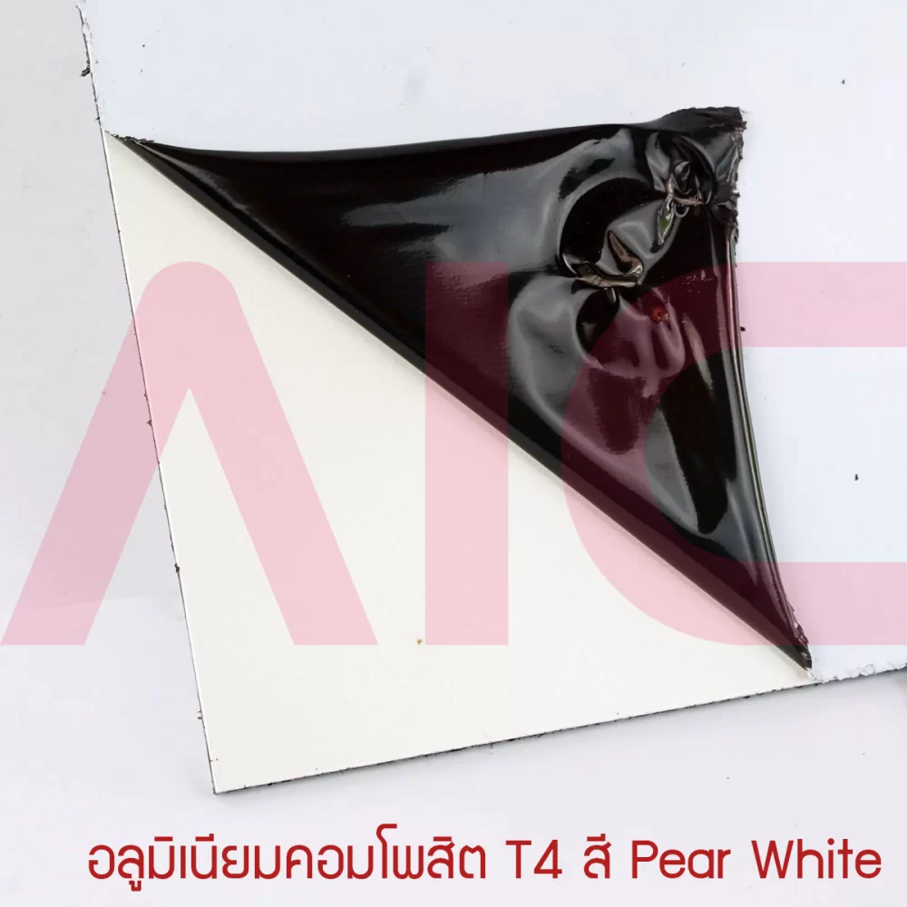 อลูมิเนียมคอมโพสิต T4 สีขาว Pear White