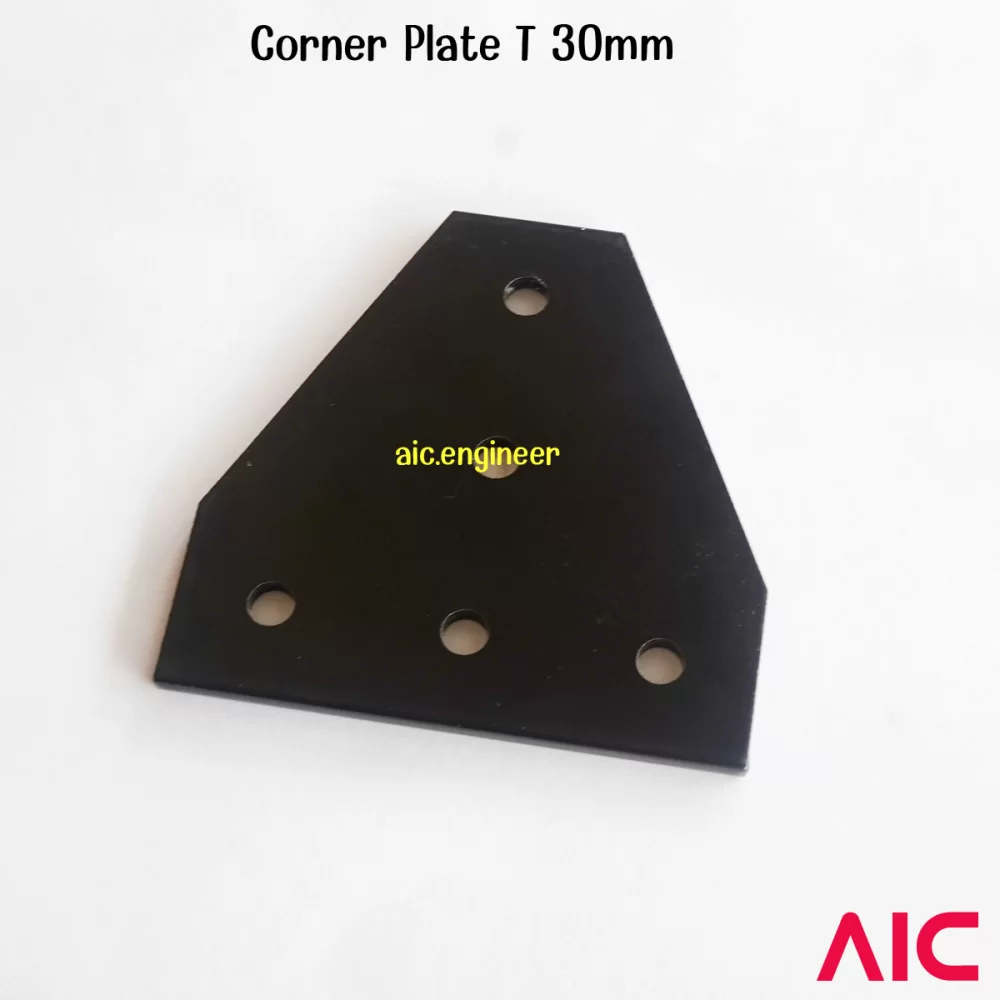 Corner Plate T 30mm อลูมิเนียม สีเงิน/ดำ
