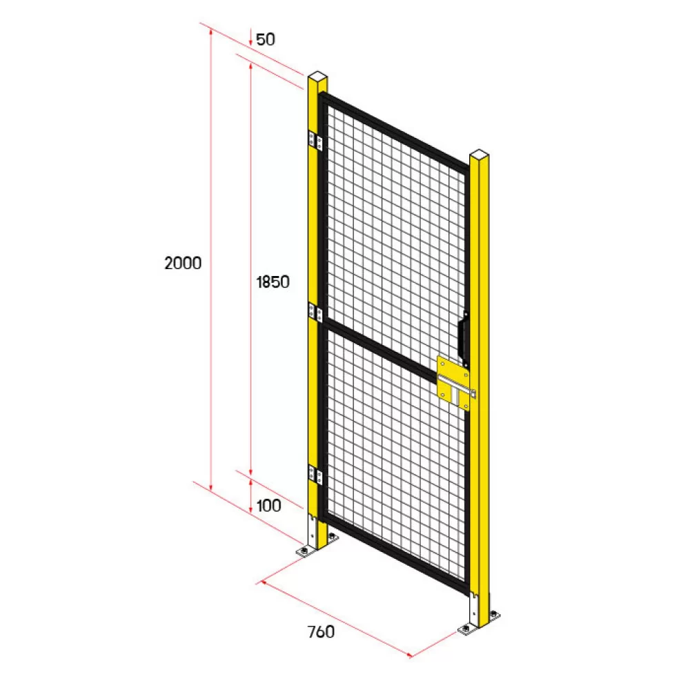 ประตูสวิงรั้วนิรภัย รุ่น Light Weight ขนาด 760x2000 มม.