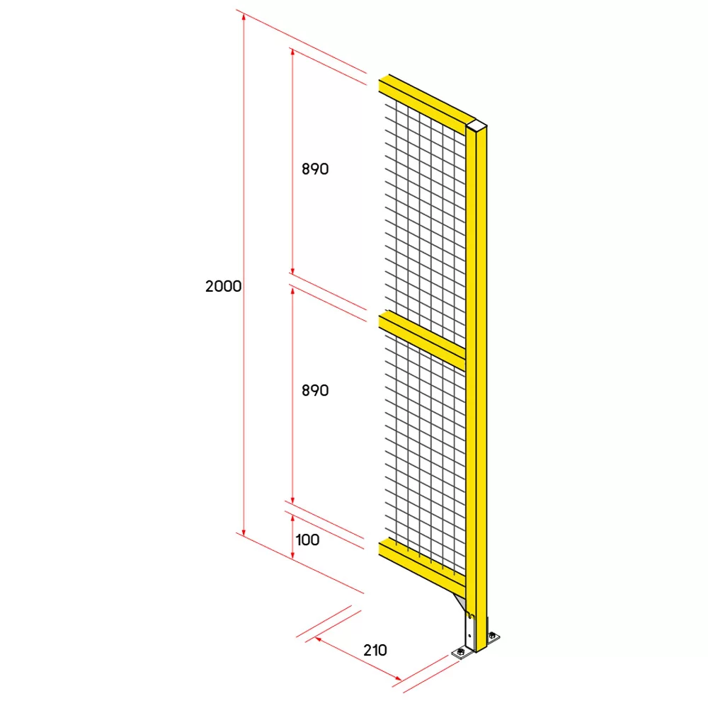หน้าบานรั้วนิรภัยอลูมิเนียม ขนาด 0.25x2 เมตร