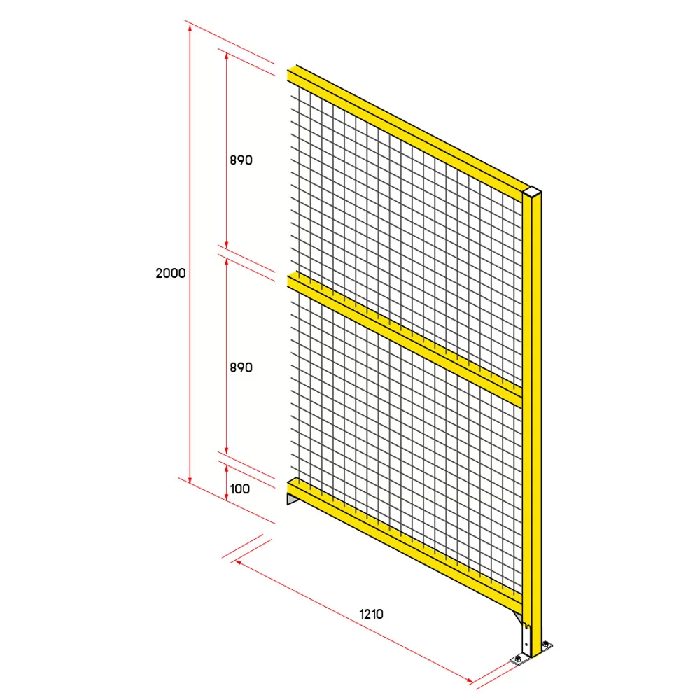 หน้าบานรั้วนิรภัยอลูมิเนียม ขนาด 1.25x2 เมตร