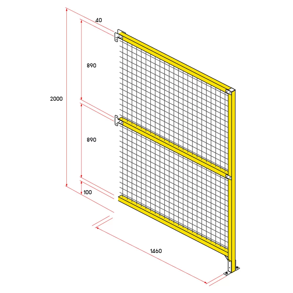 หน้าบานรั้วนิรภัยอลูมิเนียม ขนาด 1.5x2 เมตร