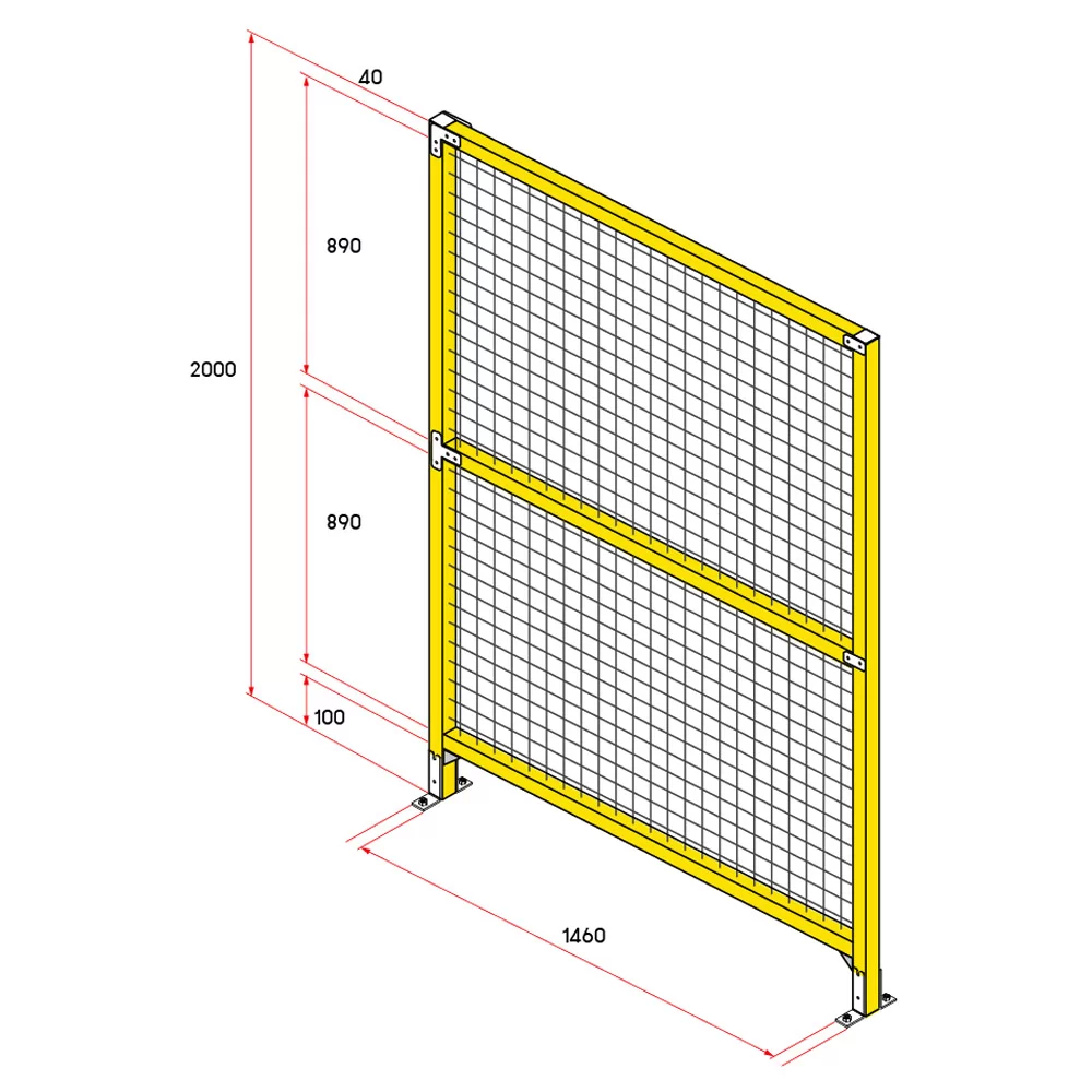 หน้าบานรั้วนิรภัยอลูมิเนียม ขนาด 1.5x2 เมตร