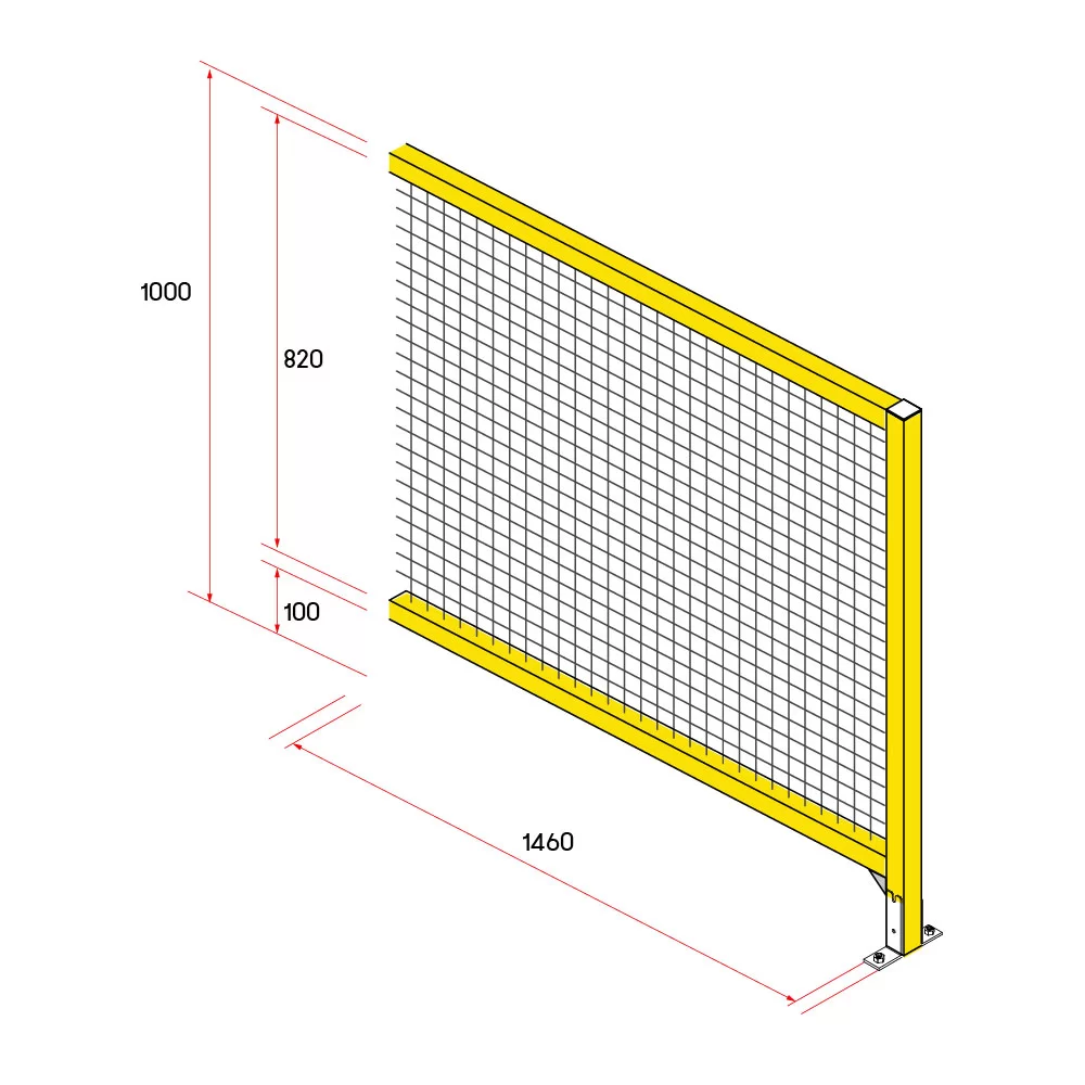 รั้วนิรภัยอลูมิเนียม ขนาด 1.5x1 เมตร