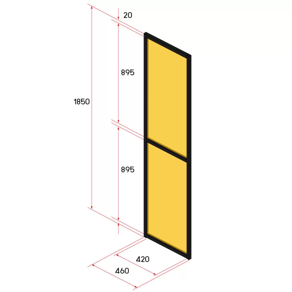 หน้าบานรั้วนิรภัย รุ่น Light Weight ขนาด 0.5x2 เมตร