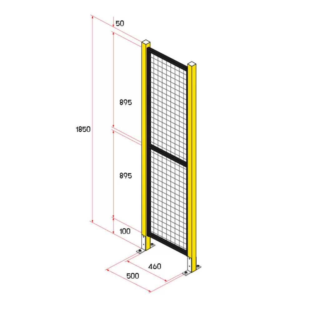 หน้าบานรั้วนิรภัย รุ่น Light Weight ขนาด 0.5x2 เมตร