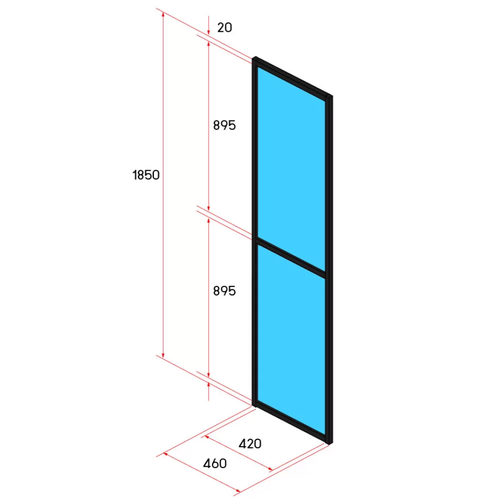 หน้าบานรั้วนิรภัย รุ่น Light Weight ขนาด 0.5x2 เมตร