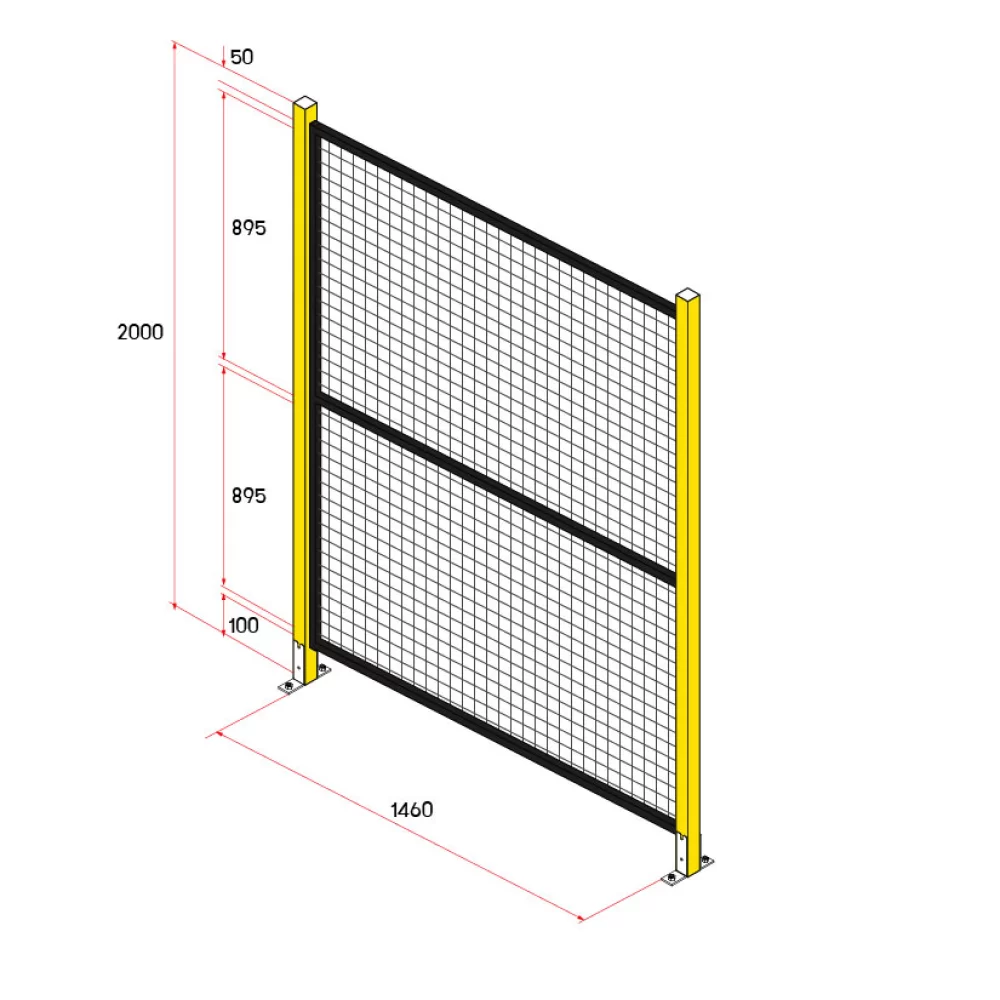 หน้าบานรั้วนิรภัย รุ่น Light Weight ขนาด 1.5x2 เมตร