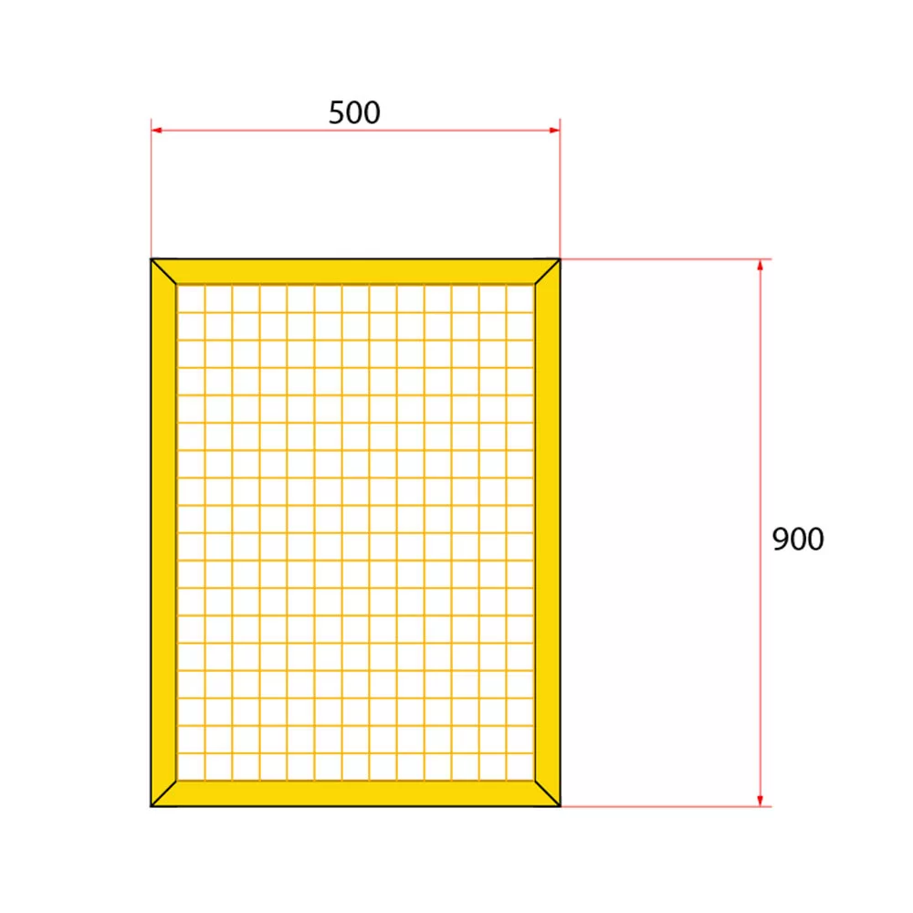 หน้าบานรั้วนิรภัยเหล็ก ขนาด 0.5x1 เมตร
