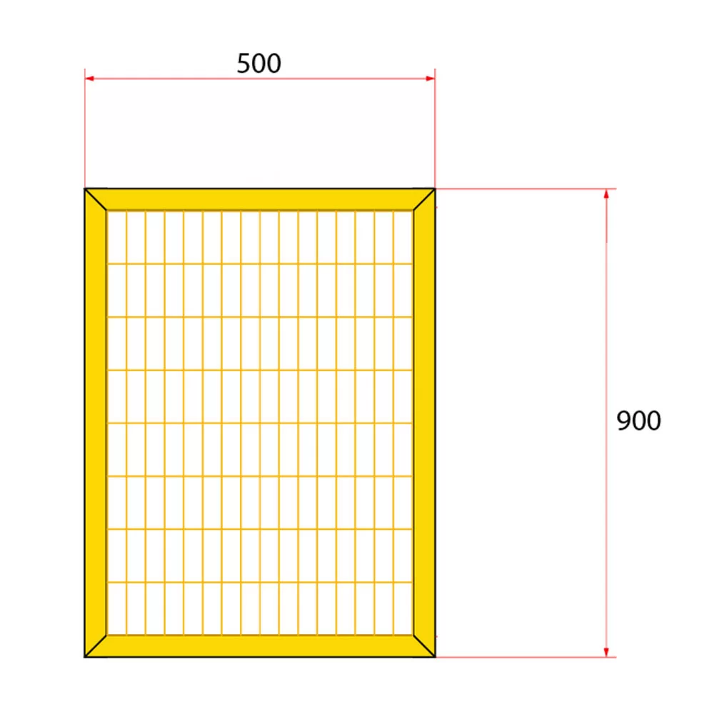 หน้าบานรั้วนิรภัยเหล็ก ขนาด 0.5x1 เมตร