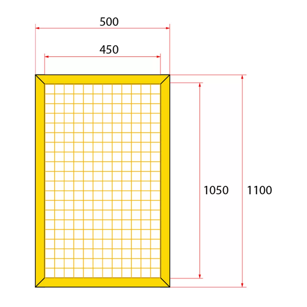 หน้าบานรั้วนิรภัยเหล็ก ขนาด 0.5x1.2 เมตร