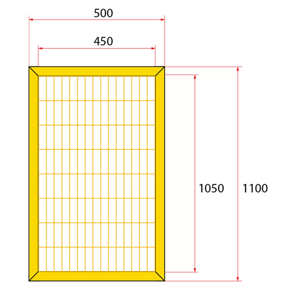 หน้าบานรั้วนิรภัยเหล็ก ขนาด 0.5x1.2 เมตร