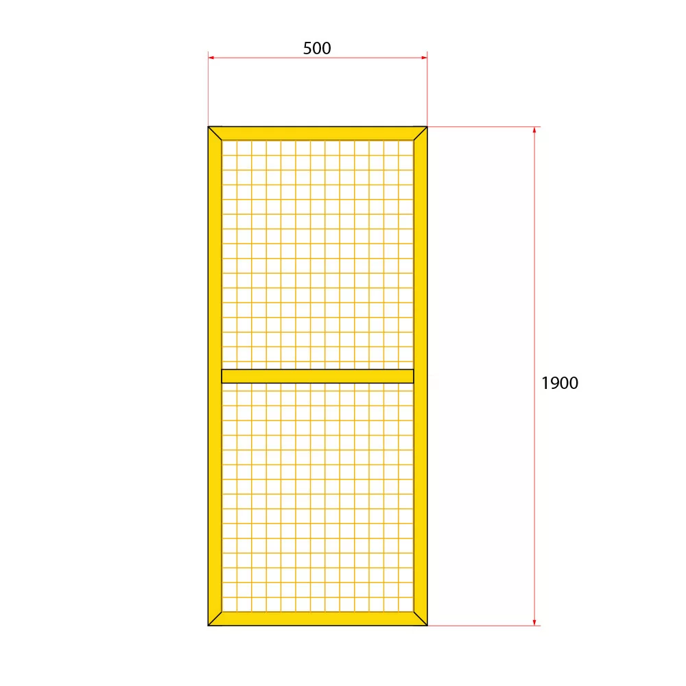 หน้าบานรั้วนิรภัยเหล็ก ขนาด 0.5x2 เมตร