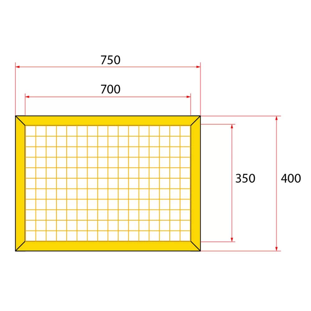 หน้าบานรั้วนิรภัยเหล็ก ขนาด 0.75x0.5 เมตร