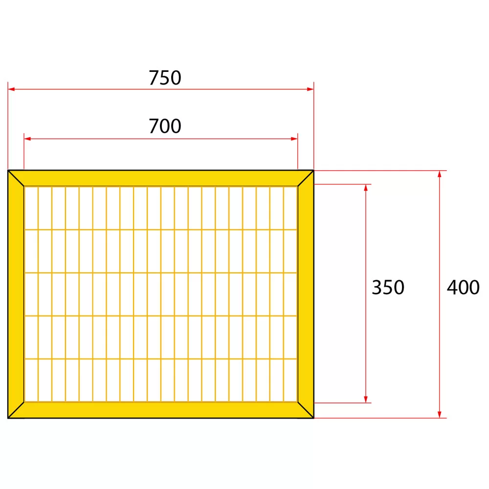 หน้าบานรั้วนิรภัยเหล็ก ขนาด 0.75x0.5 เมตร
