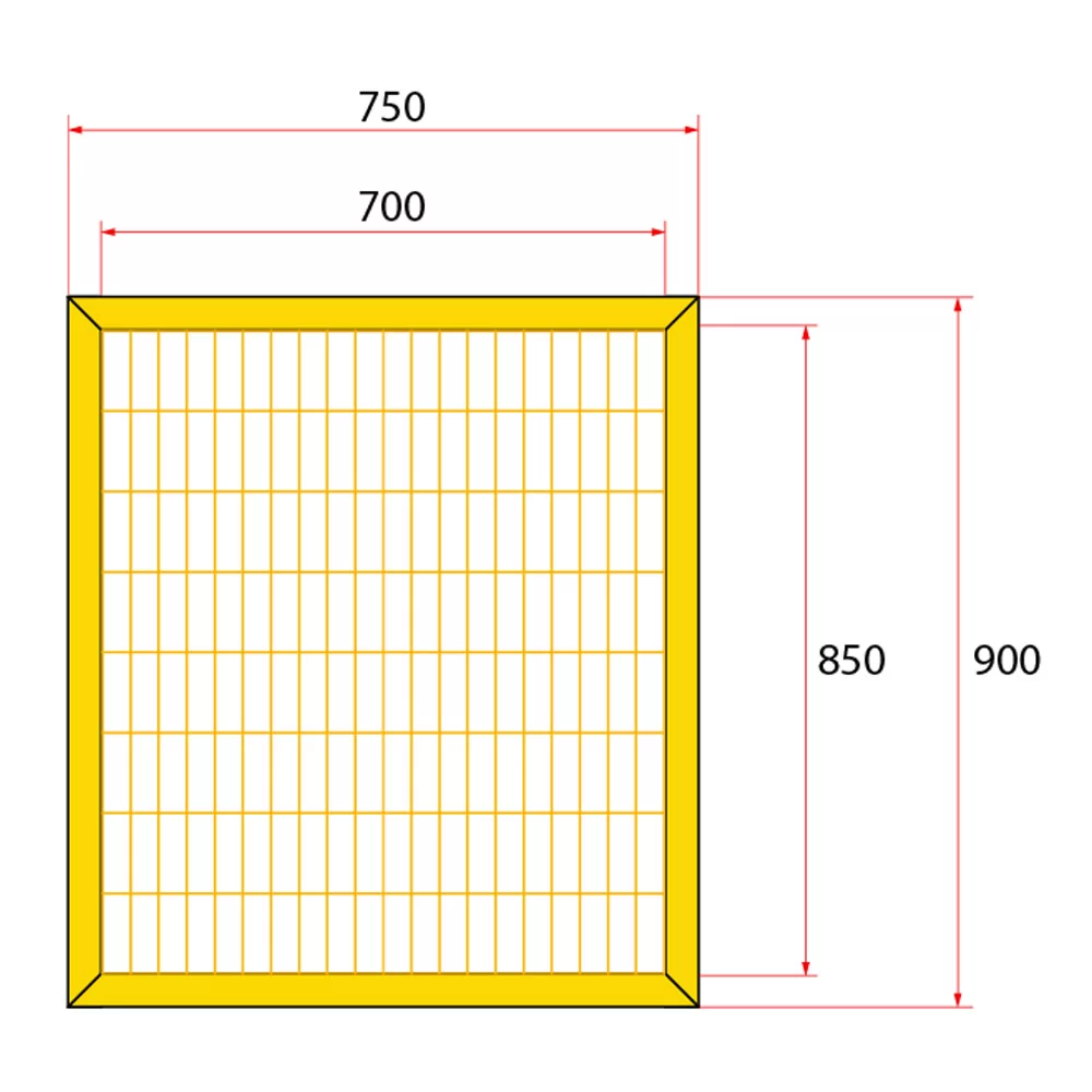 หน้าบานรั้วนิรภัยเหล็ก ขนาด 1x1 เมตร