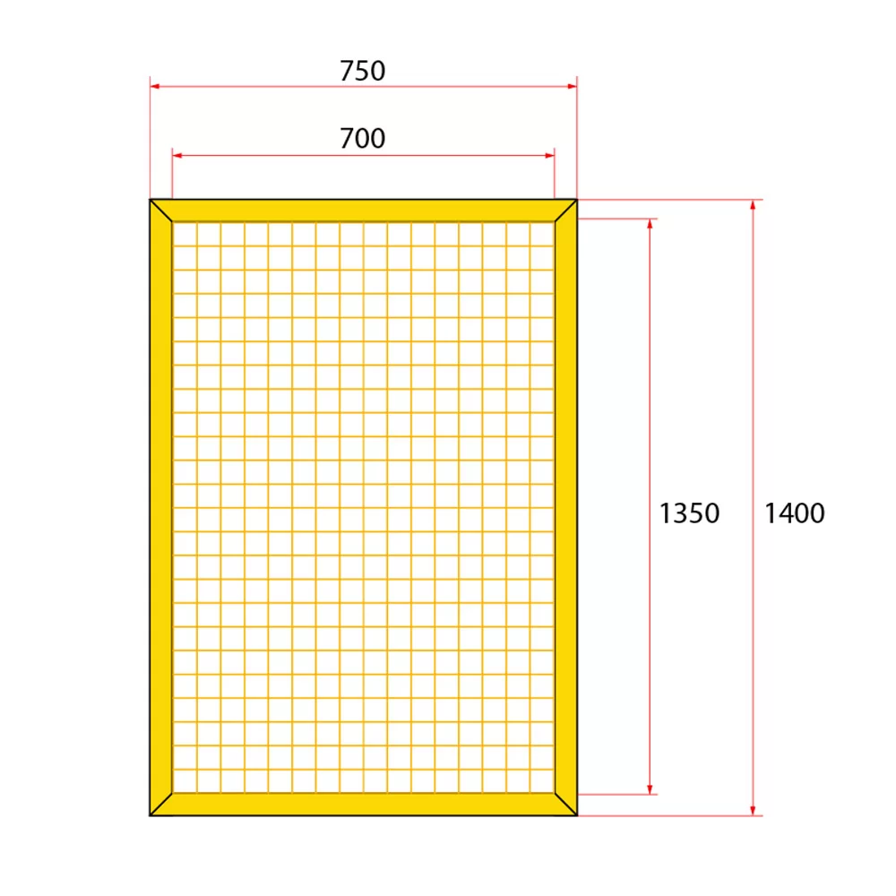 หน้าบานรั้วนิรภัยเหล็ก ขนาด 0.75x1.5 เมตร