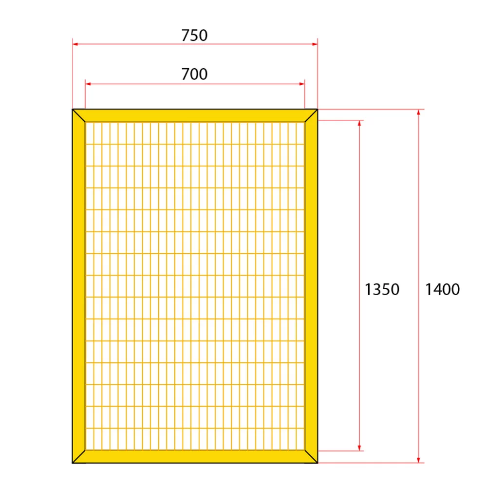 หน้าบานรั้วนิรภัยเหล็ก ขนาด 0.75x1.5 เมตร