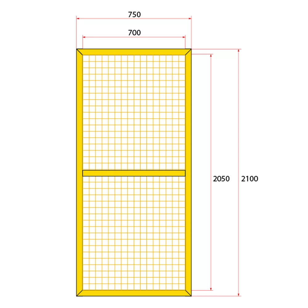 หน้าบานรั้วนิรภัยเหล็ก ขนาด 0.75x2 เมตร