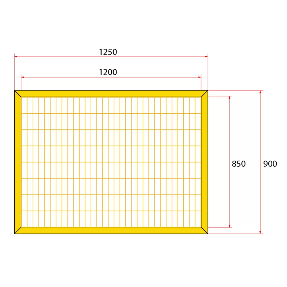 หน้าบานรั้วนิรภัยเหล็ก ขนาด 1.25x1 เมตร