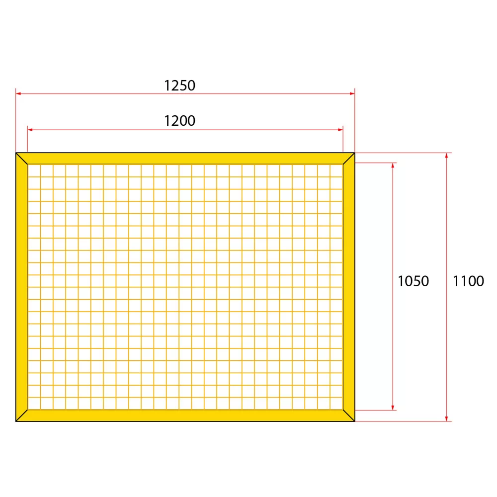 หน้าบานรั้วนิรภัยเหล็ก ขนาด 1.25x1.2 เมตร