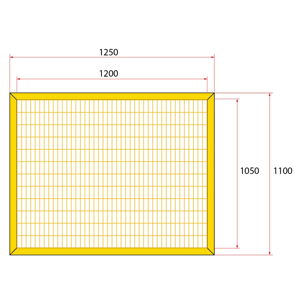 หน้าบานรั้วนิรภัยเหล็ก ขนาด 1.25x1.2 เมตร