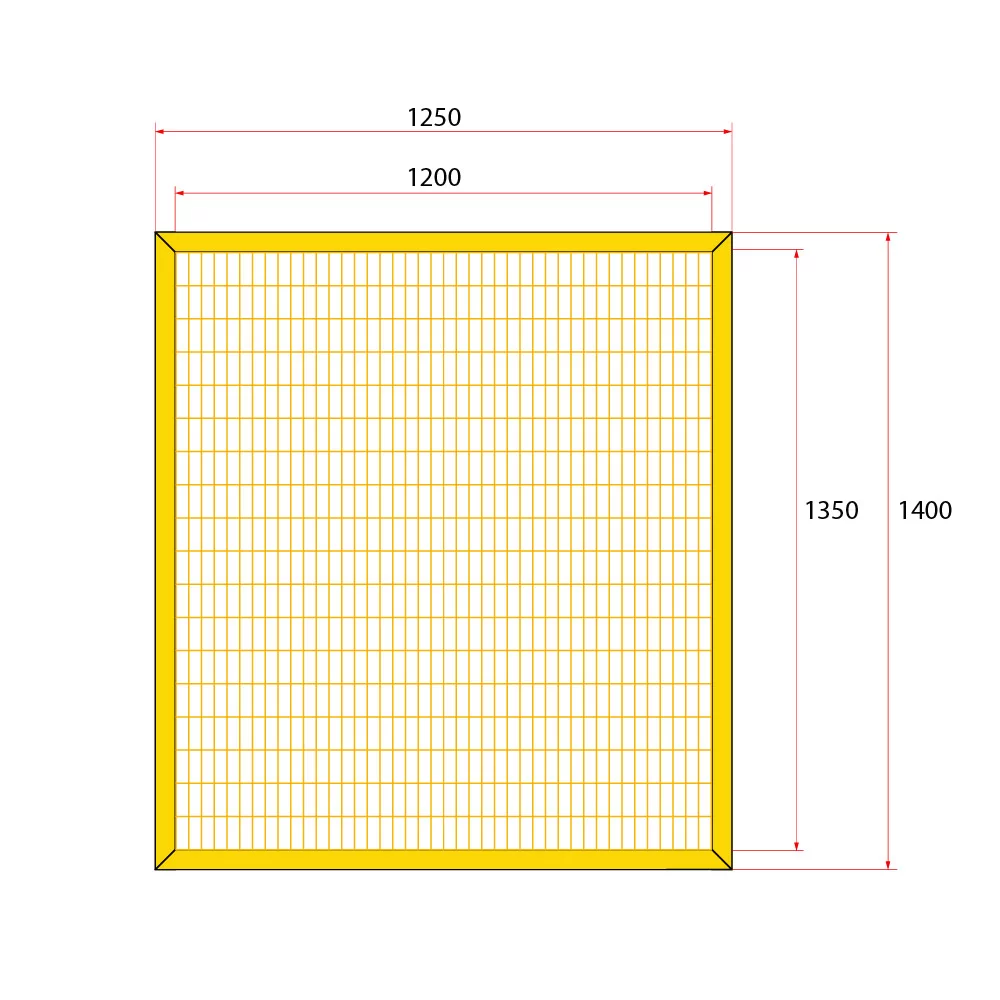 หน้าบานรั้วนิรภัยเหล็ก ขนาด 1.25x1.5 เมตร