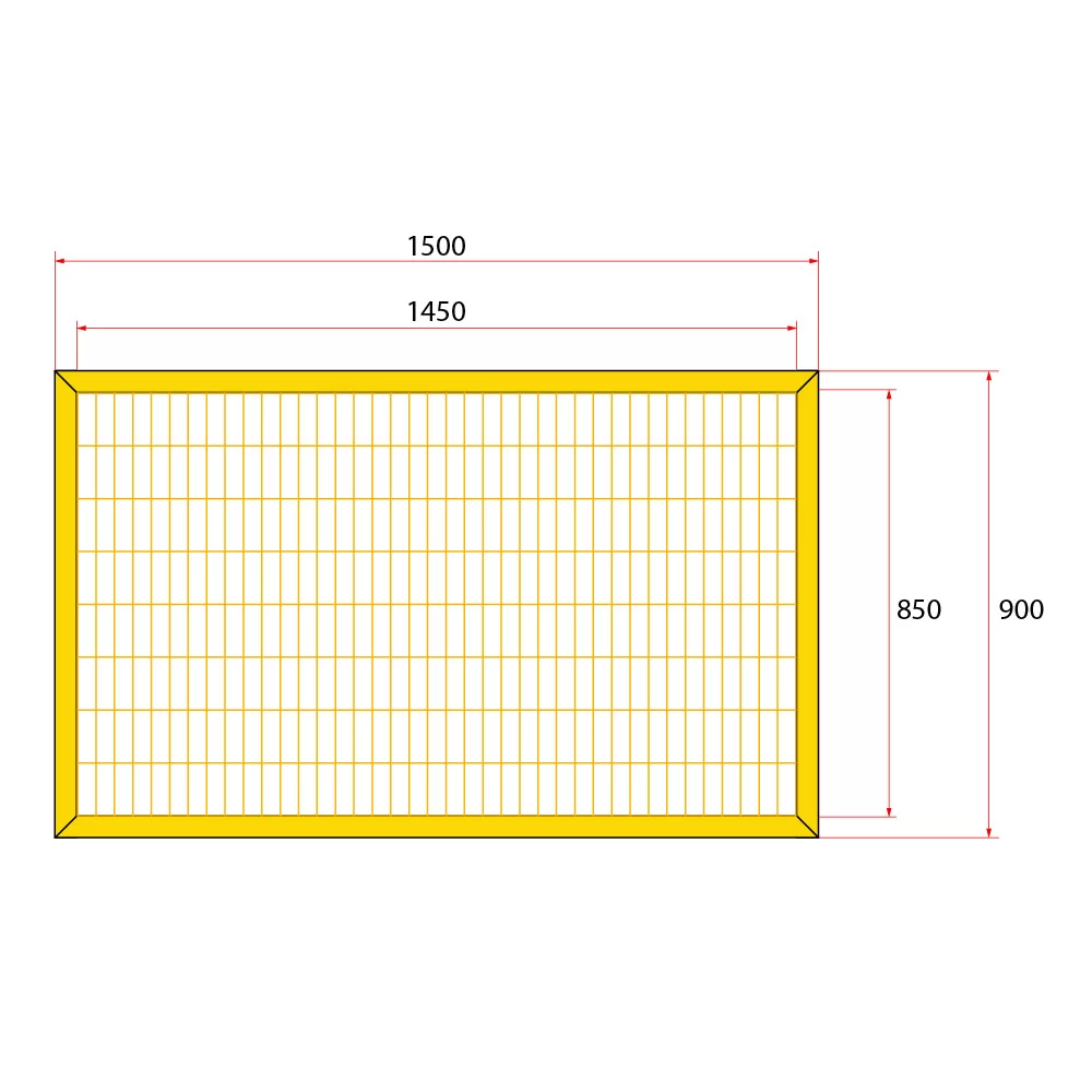 หน้าบานรั้วนิรภัยเหล็ก ขนาด 1.5x1 เมตร
