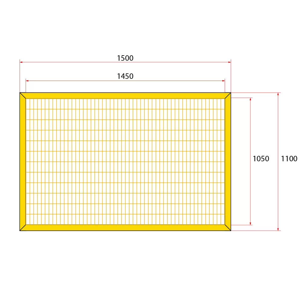 หน้าบานรั้วนิรภัยเหล็ก ขนาด 1.5x1.2 เมตร