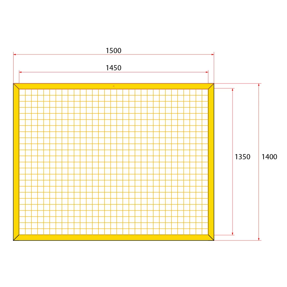 หน้าบานรั้วนิรภัยเหล็ก ขนาด 1.5x1.5 เมตร