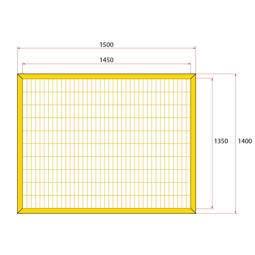 หน้าบานรั้วนิรภัยเหล็ก ขนาด 1.5x1.5 เมตร