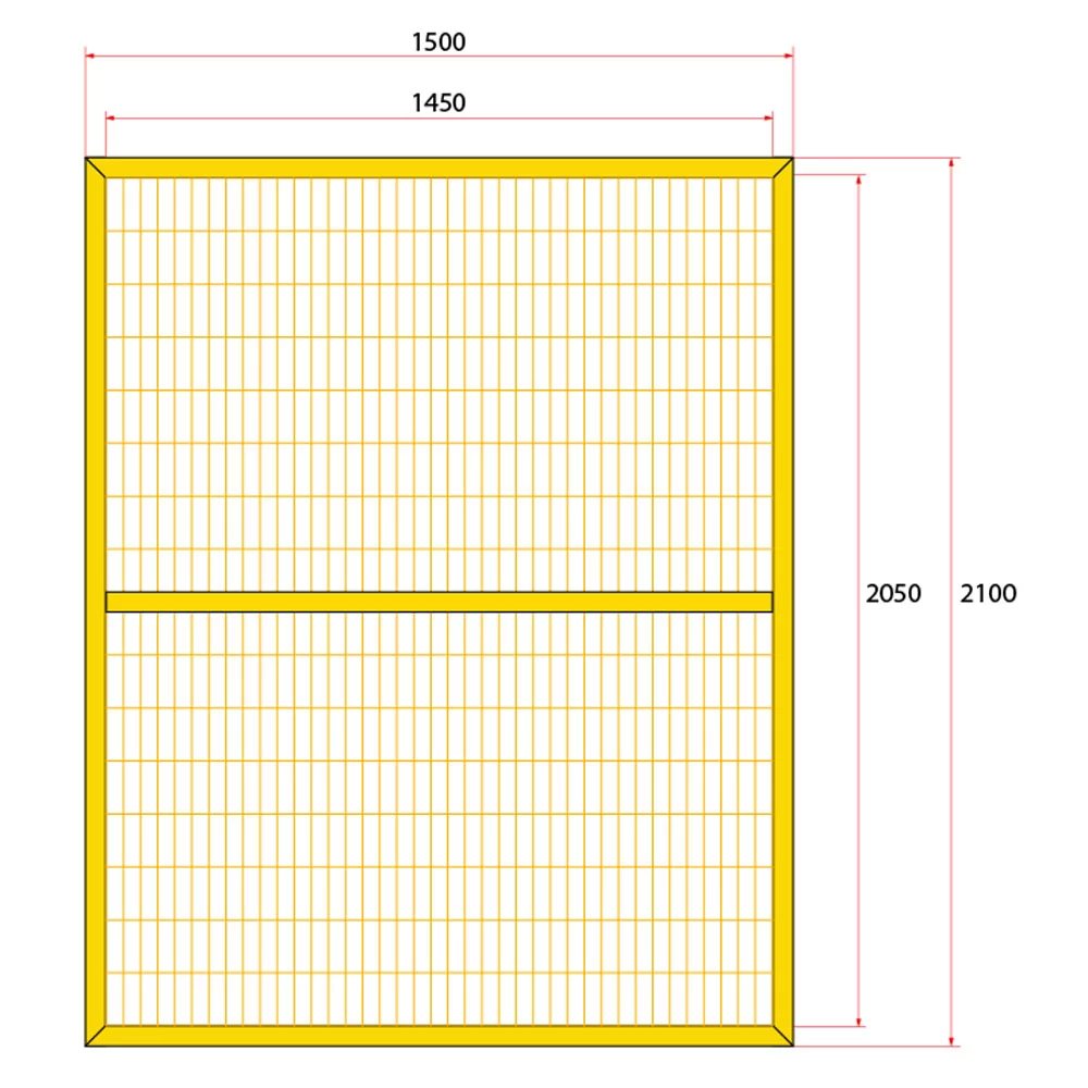 หน้าบานรั้วนิรภัยเหล็ก ขนาด 0.25x2.2 เมตร