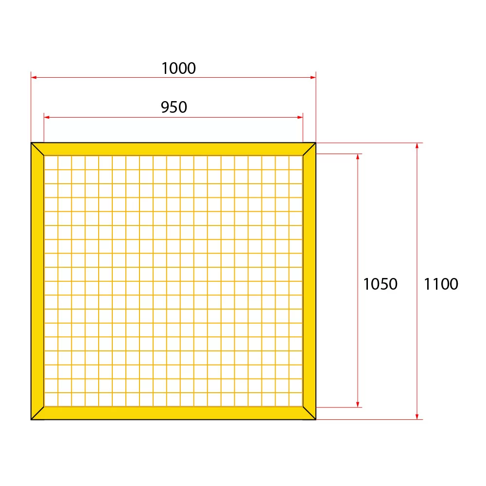 หน้าบานรั้วนิรภัยเหล็ก ขนาด 1 x1.2 เมตร