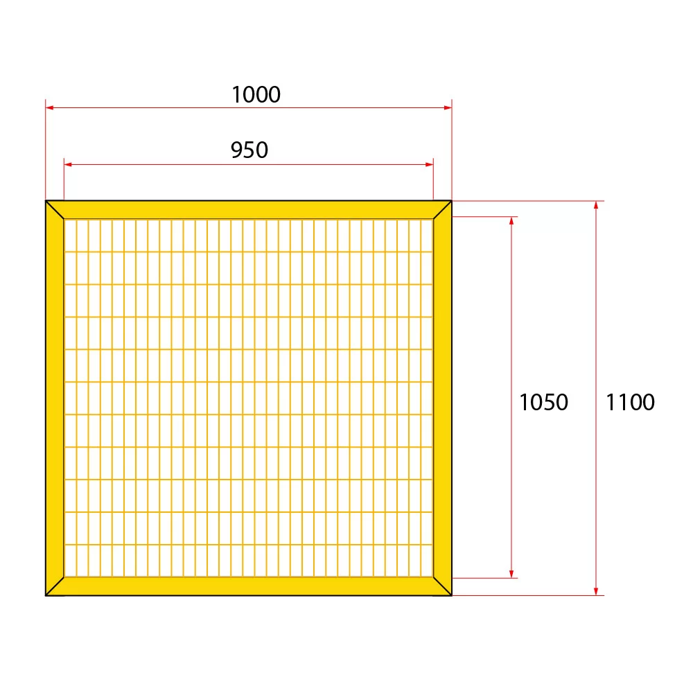 หน้าบานรั้วนิรภัยเหล็ก ขนาด 1 x1.2 เมตร
