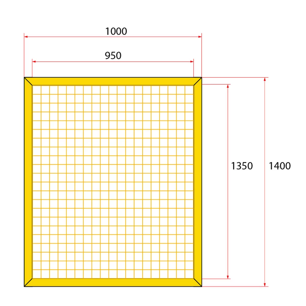 หน้าบานรั้วนิรภัยเหล็ก ขนาด 1 x1.5 เมตร
