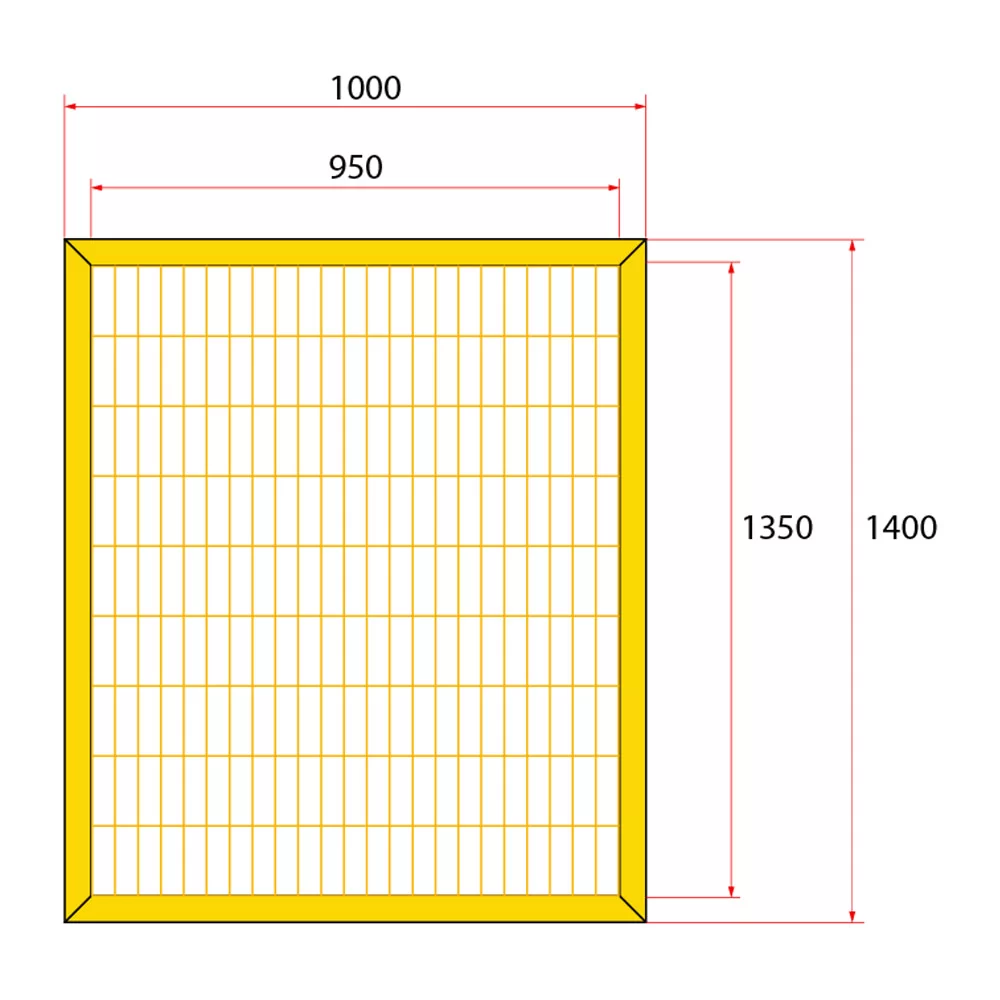 หน้าบานรั้วนิรภัยเหล็ก ขนาด 1 x1.5 เมตร