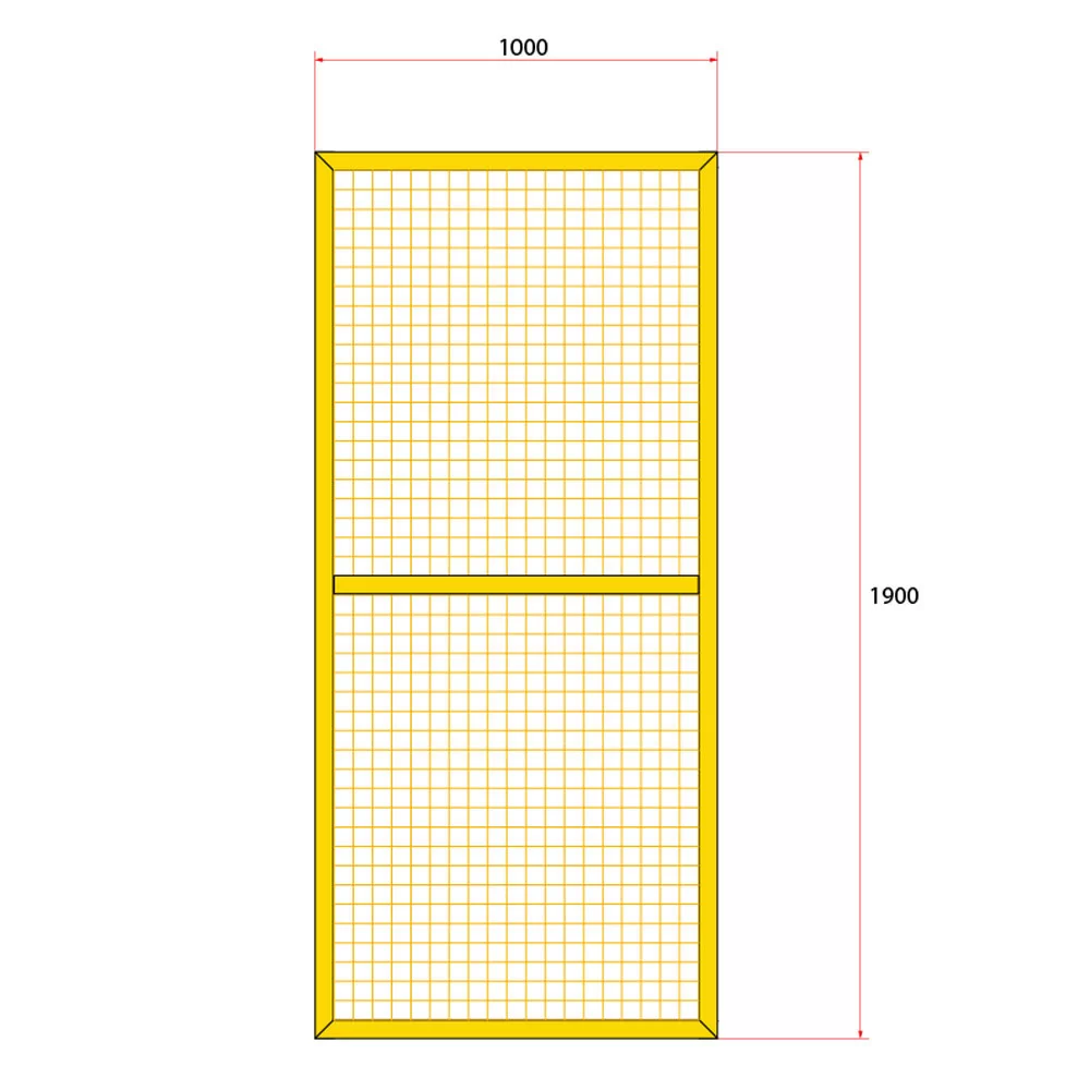 หน้าบานรั้วนิรภัยเหล็ก ขนาด 1 x2 เมตร