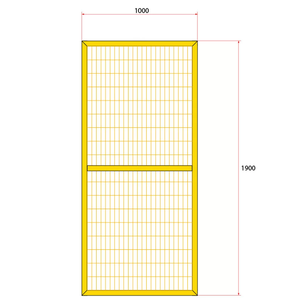 หน้าบานรั้วนิรภัยเหล็ก ขนาด 1 x2 เมตร